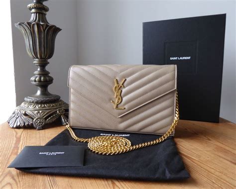 monogram ysl wallet on a chain|ysl cassandre envelope chain wallet.